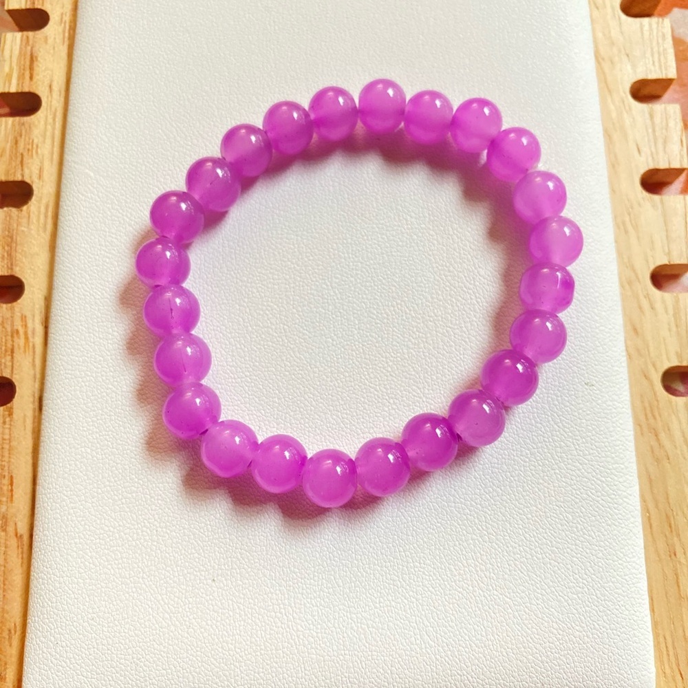 Vibrant Purple Beaded Bracelet